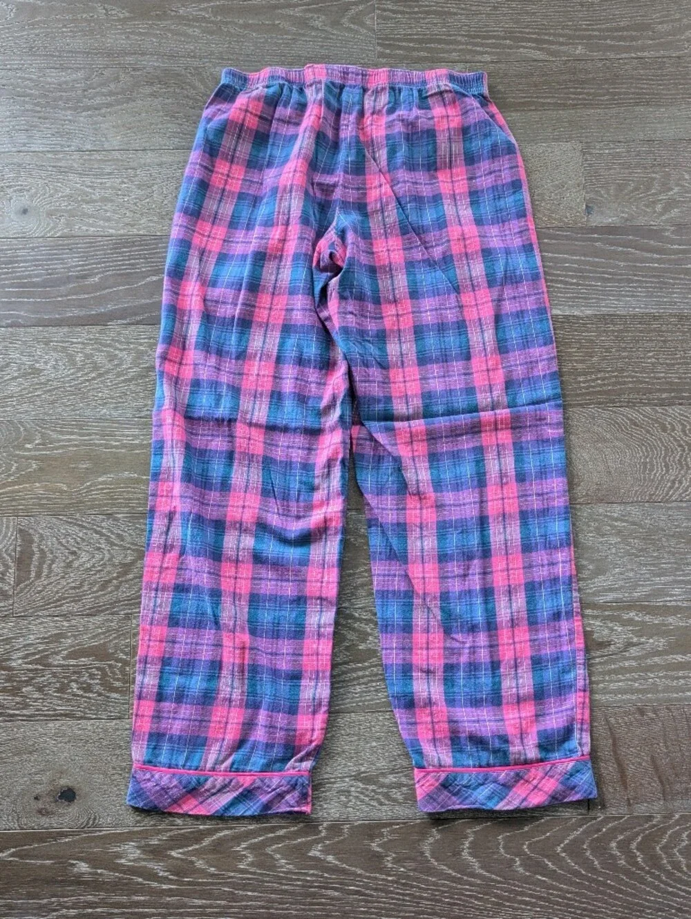 Victoria's Secret Pink & Blue Plaid Pajama Set Size Small